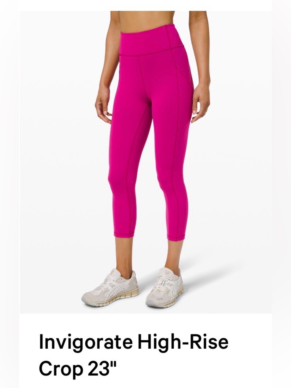 Invigorate High-Rise Crop 23" Leggings - Pink